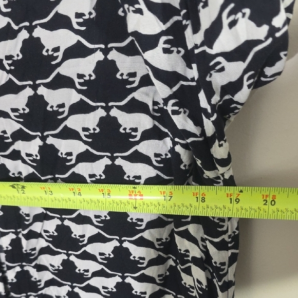 H&M Black and White Geometric Long Sleeve Dress - Picture 6 of 6